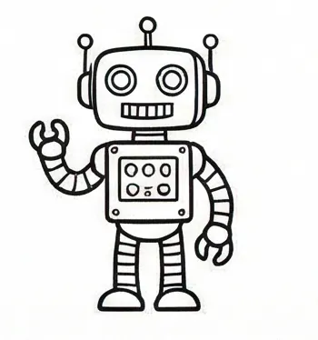a robot with a thumbs up and a thumbs up.webp